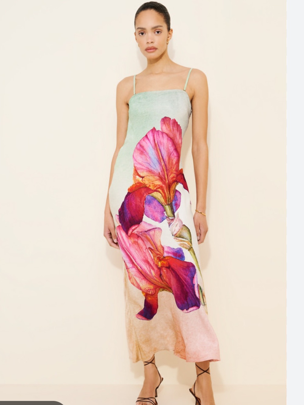 Floral Slip Midi Dress Sz. S